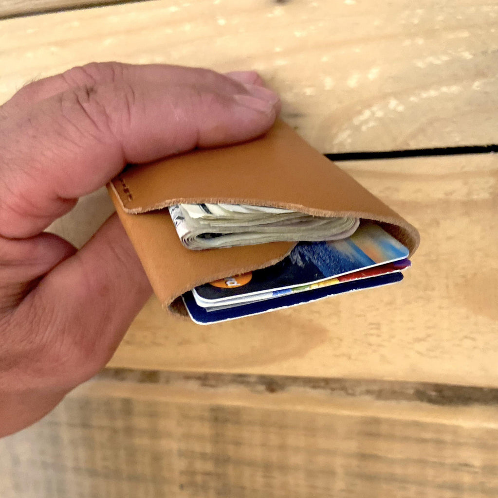Wrapped Card Holder, - Leather Pasture