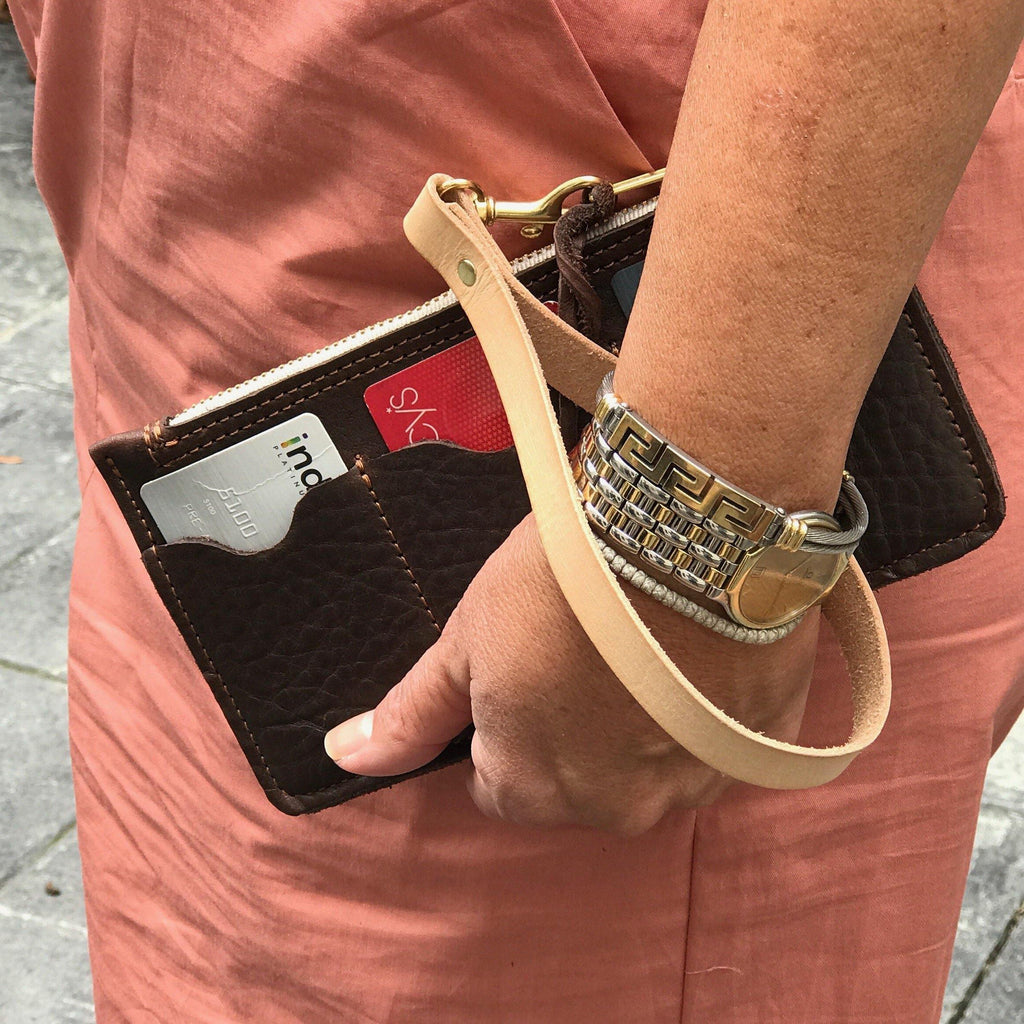 Brown Zip Top Wallet - Leather Pasture