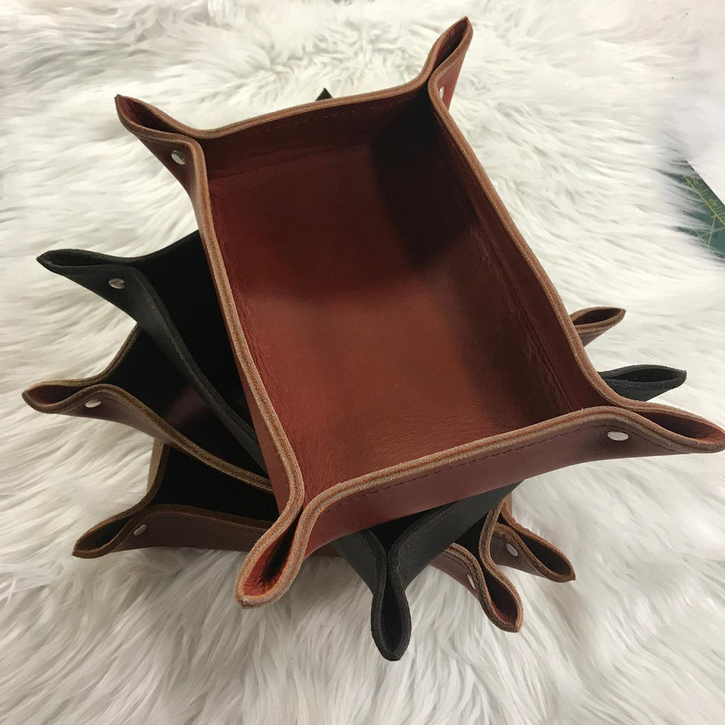 Leather Valet Catchall Tray - Leather Pasture