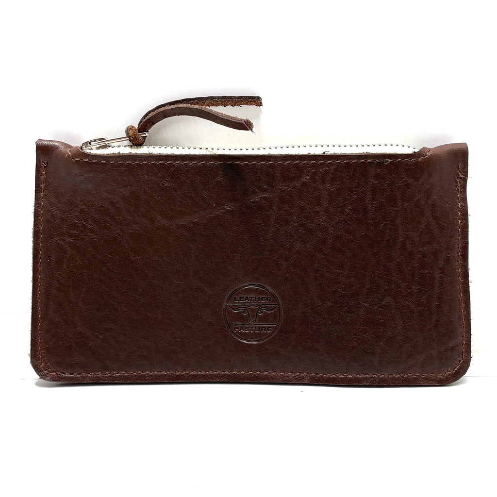 Brown Zip Top Wallet - Leather Pasture
