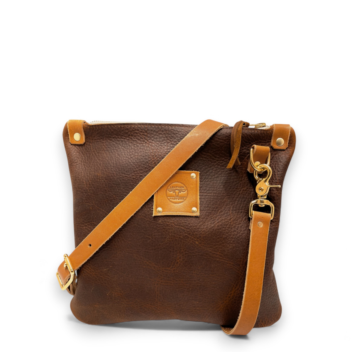 Mini Leather Messenger in Brown – Leather Pasture