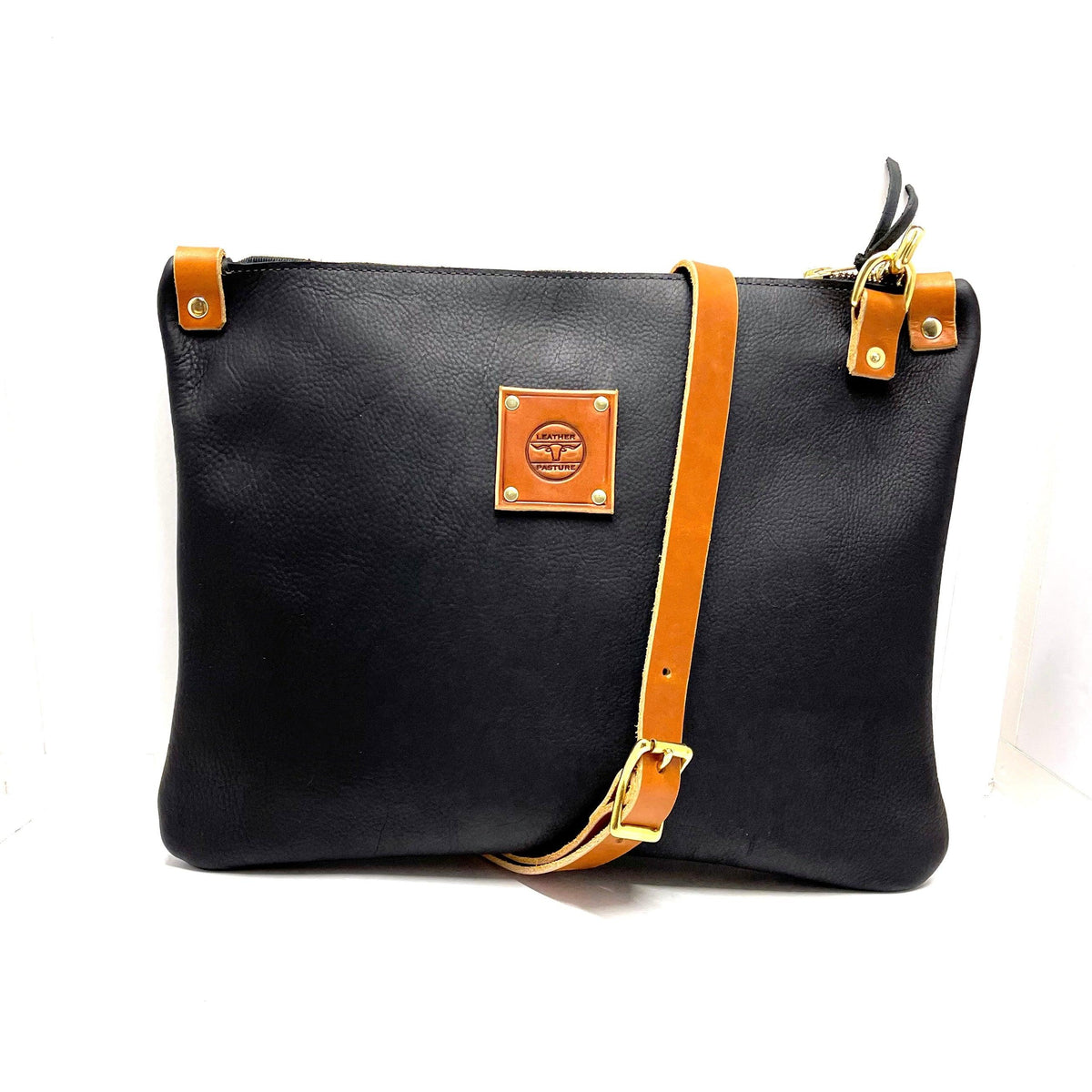 RTS- Leather Messenger Bag in Black – Leather Pasture
