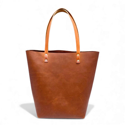 The City Life Faux Leather Tote In Tan main image 0