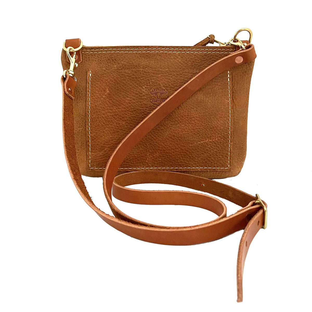 Oli - Apple Leather Midi Shoulder Cross-body Bag Brown