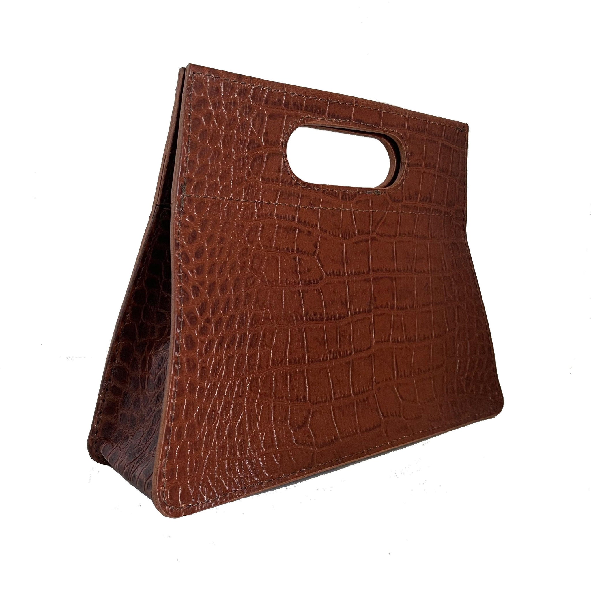 Blue Ridge Croc Embossed Leather Bag – Leather Pasture