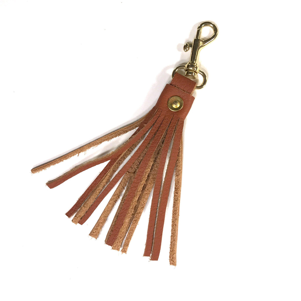 leather tassel keychain
