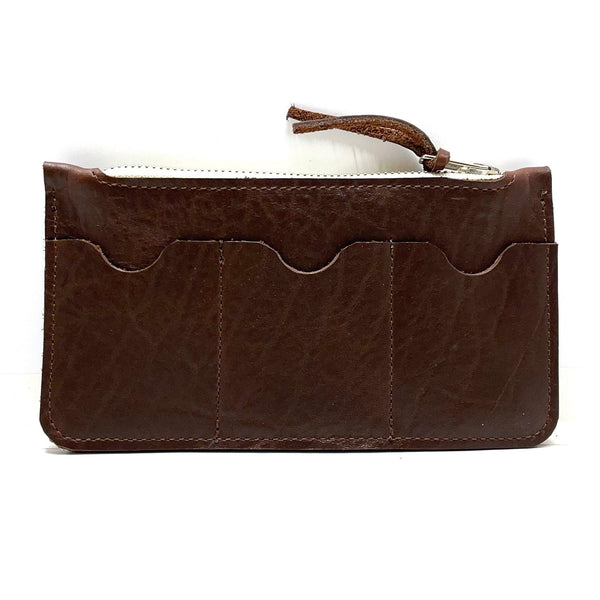 Brown Zip Top Wallet - Leather Pasture